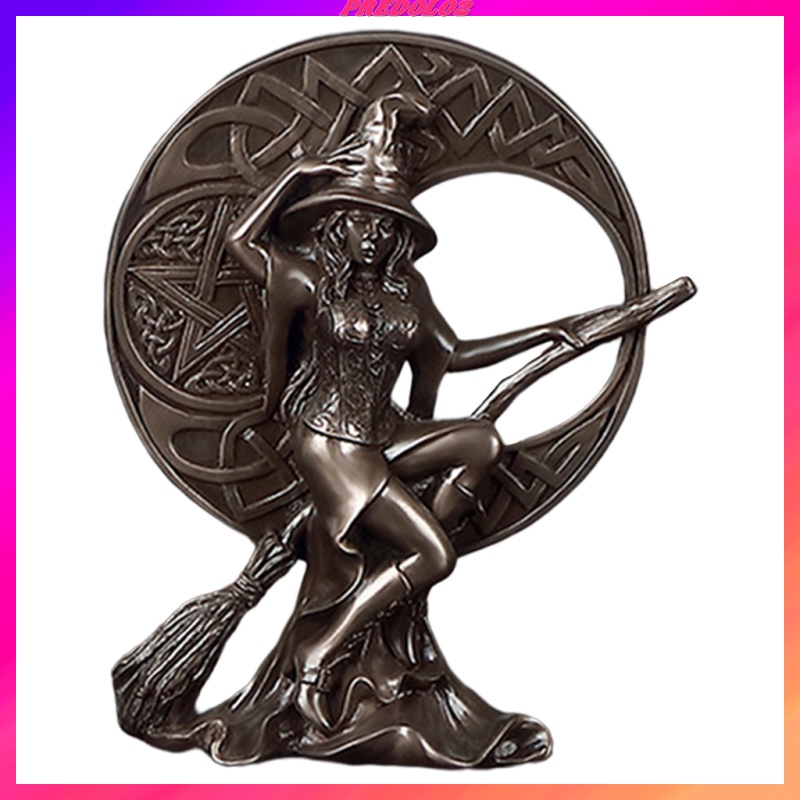 Witch Figurines Witchcraft Sculpture Office Statue Deco