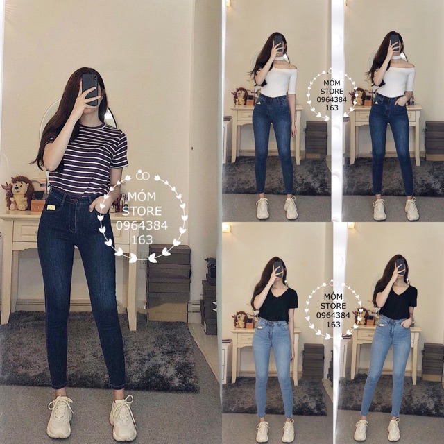 Quần Jeans Skinny 9 tấc trơn Kancan Xuất Xịn [ẢNH THẬT]