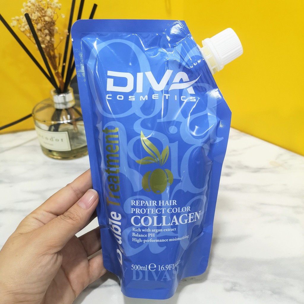 HẤP DẦU PHỤC HỒI COLLAGEN DIVA REPAIR HAIR PROTECT COLOR 500ML