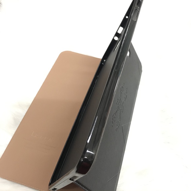 Bao Da Samsung Tab A6 10.1 Inch T580 Hiệu Lishen Lưng Dẻo Màu Đen