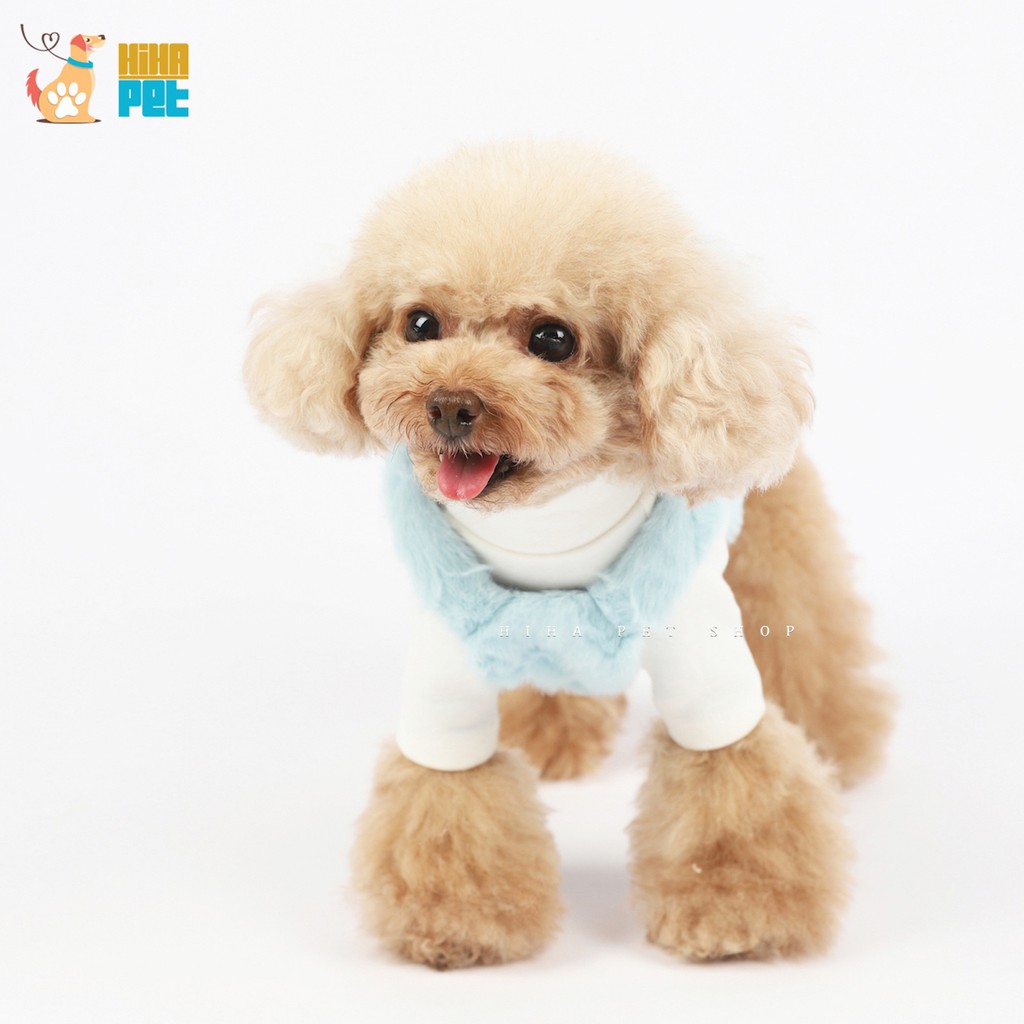 Yếm Lông Cừu Khoác Ngoài Chó Mèo Cao Cấp Hihapet.