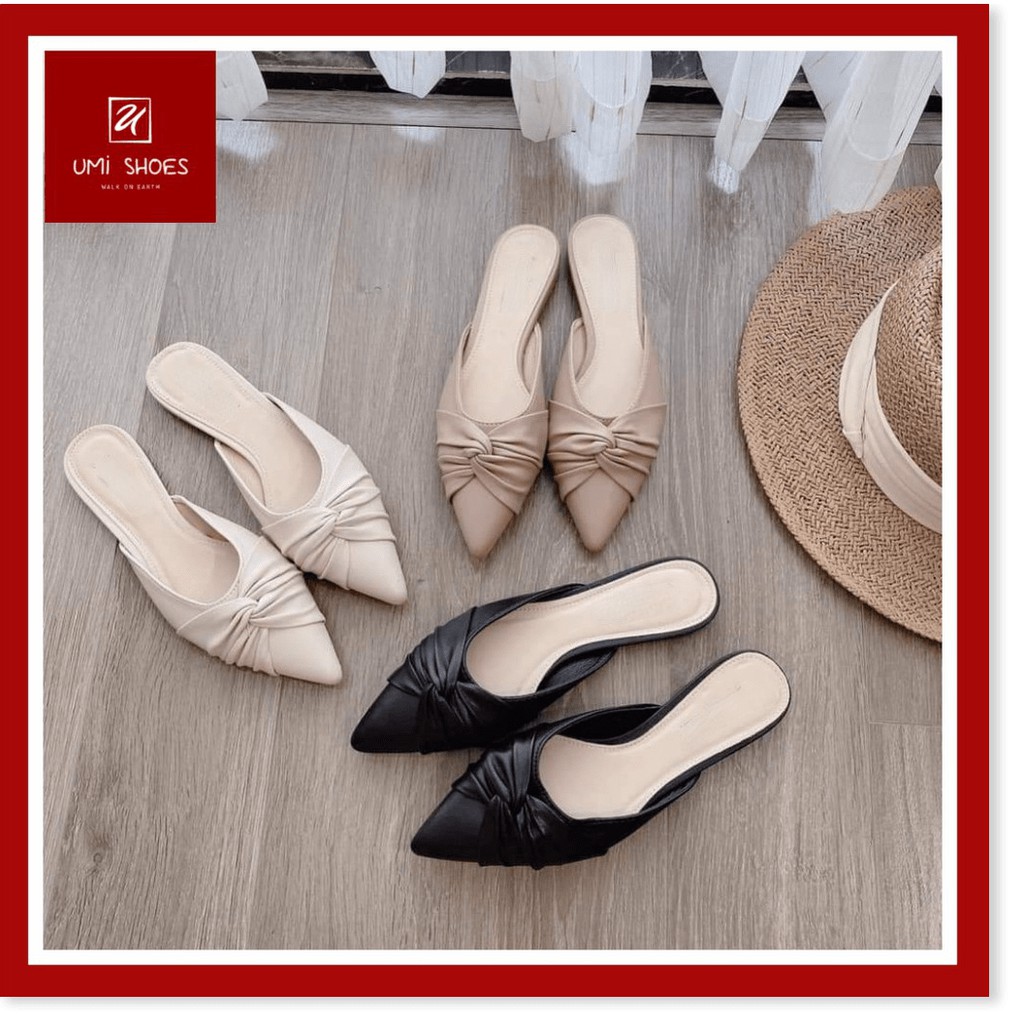 ❄️ Sục nữ mũi nhọn mix xoắn CRA đế bệt ôm chân kiểu mới hot trend dễ đi nhẹ nhàng đơn giản màu đen/trắng/nude đẹp bền