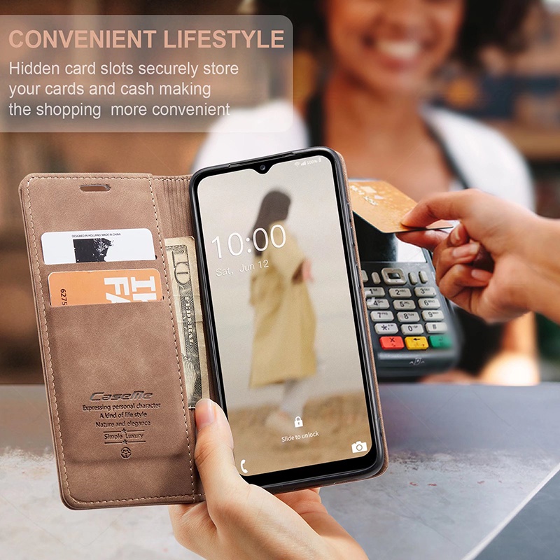 Ốp Điện Thoại Da Từ Tính Đế Lật Mềm Cho Samsung Galaxy A10 A20 A30 A40 A50 A30S A50S A70 A80 A90 A10S A20S A02S A40S