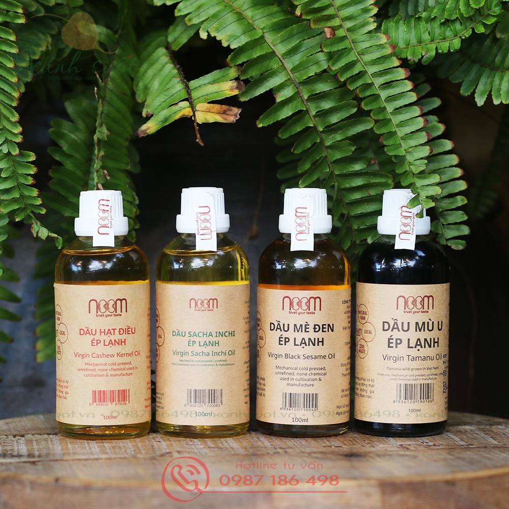 [Noom] Dầu Hạt Ép Lạnh 100ML- Bổ Sung Omega, Chăm Sóc Da, Làm Đẹp Tự Nhiên, Lành Tính- Virgin Nuts Oil [Xanh Suốt]