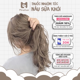 Thuốc Nhuộm Tóc Nâu Sữa Ánh Khói | KHÔNG TẨY TÓC - Minzihair