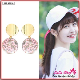 🔥 Bông tai hoa đính ngọc trong suốt dễ thương - Khuyên tai mã BT118