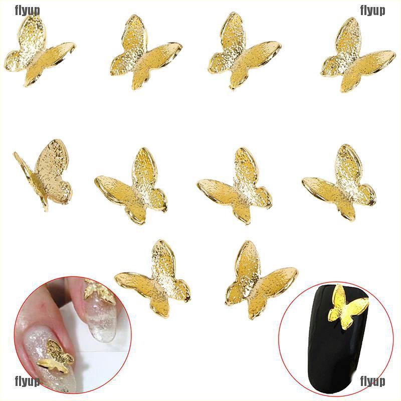 10 Bướm 3D đính móng tay