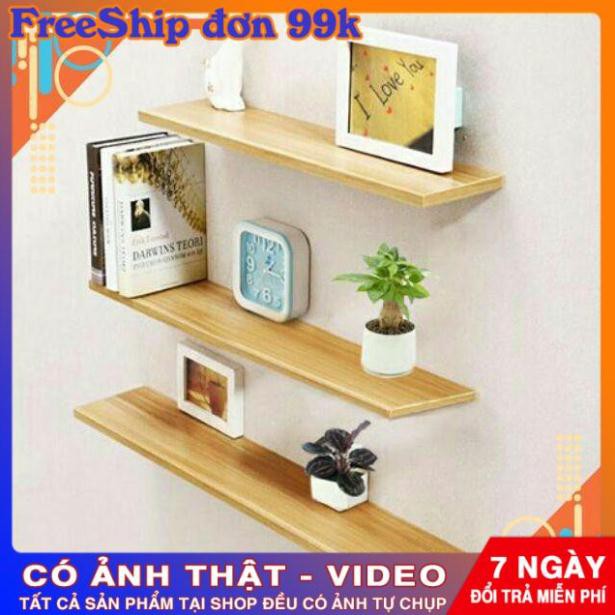 Sét 3 kệ gỗ treo tường