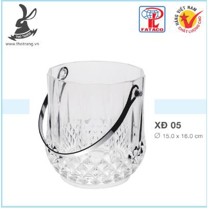 Xô Đá Nhựa Trong Acrylic Cao Cấp Fataco Việt Nam Đủ Size Kiểu Dáng Đa Dạng