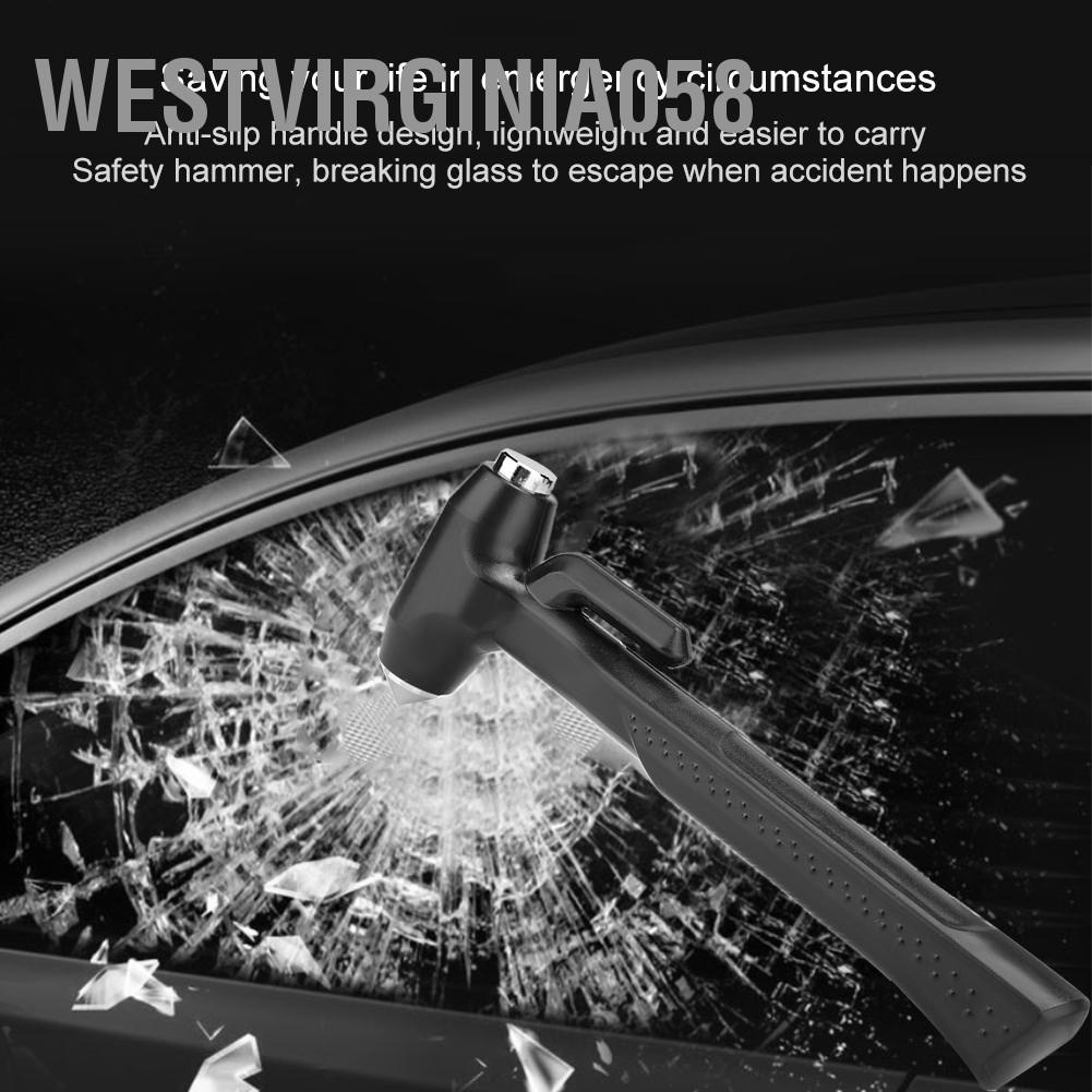Westvirginia058 Westvirginia058 Tay cầm dài Xe buýt Phá vỡ cửa sổ Búa an toàn Dụng cụ thoát hiểm khẩn cấp trên ô tô