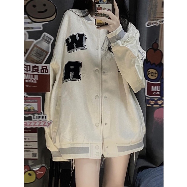 Áo BomBer WH Unisex Họa Tiết Thêu Nam Nữ