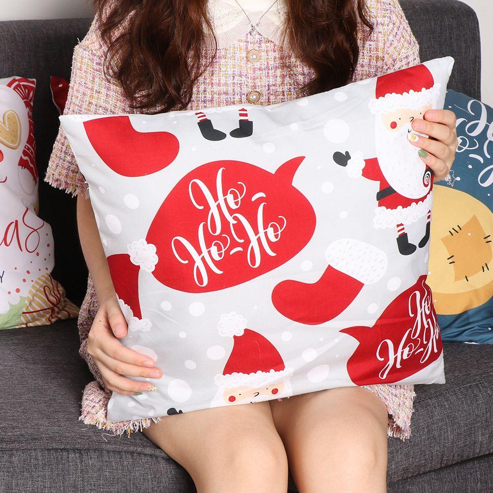 LANSEL Vỏ Gối Vuông 45X45CM Chủ Đề Giáng Sinh