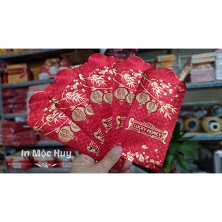 Túi 5 Bao Lì Xì Lớn Dùng Cho Tiệc Cưới Mẫu Rồng Phụng & LuckyMoney