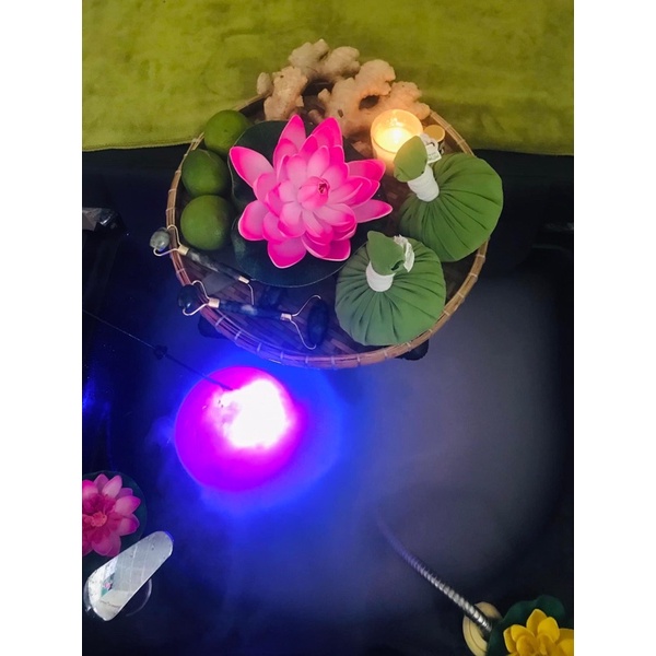 Máy tạo khói gội đầu dưỡng sinh 12 đèn led  đổi màu nhiều khói