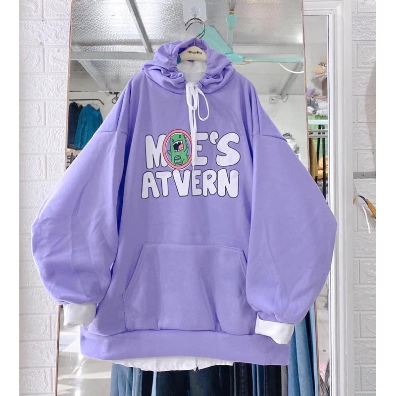 Áo khoác Hoodie form rộng sweater nỉ Ulzzang Moe's Atvern Hot trend Thời Trang Thu Đông siêu đẹp st.shop.99