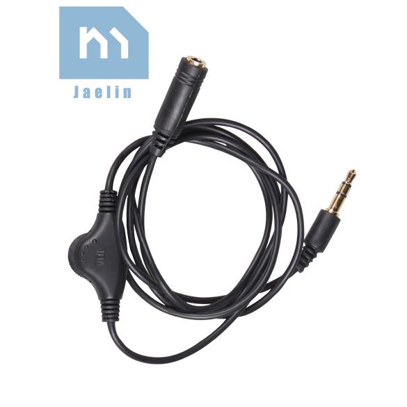 Dây cáp âm thanh nối dài tai nghe 3.5mm dài 1m có nút điều chỉnh âm lượng