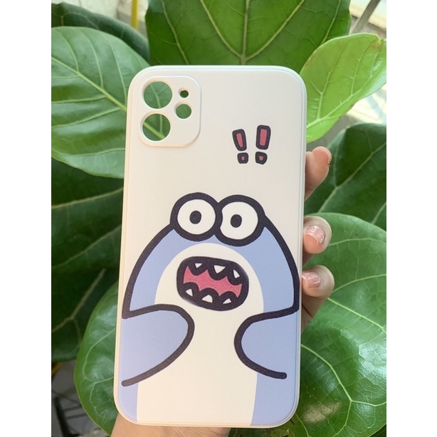 Ốp lưng iphone 11/11Pro/11Promax/12/12mini/12Pro/12Promax/13/13Mini/13Pro/13Promax viền vuông bảo vệ camera, hình cá mập