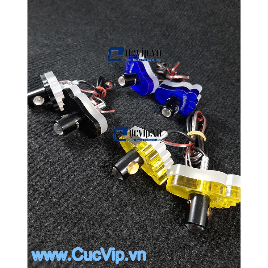 Xi Nhan K4 Led Kiểu Bàn Chân 2 Lớp Gắn Được Nhiều Dòng Xe