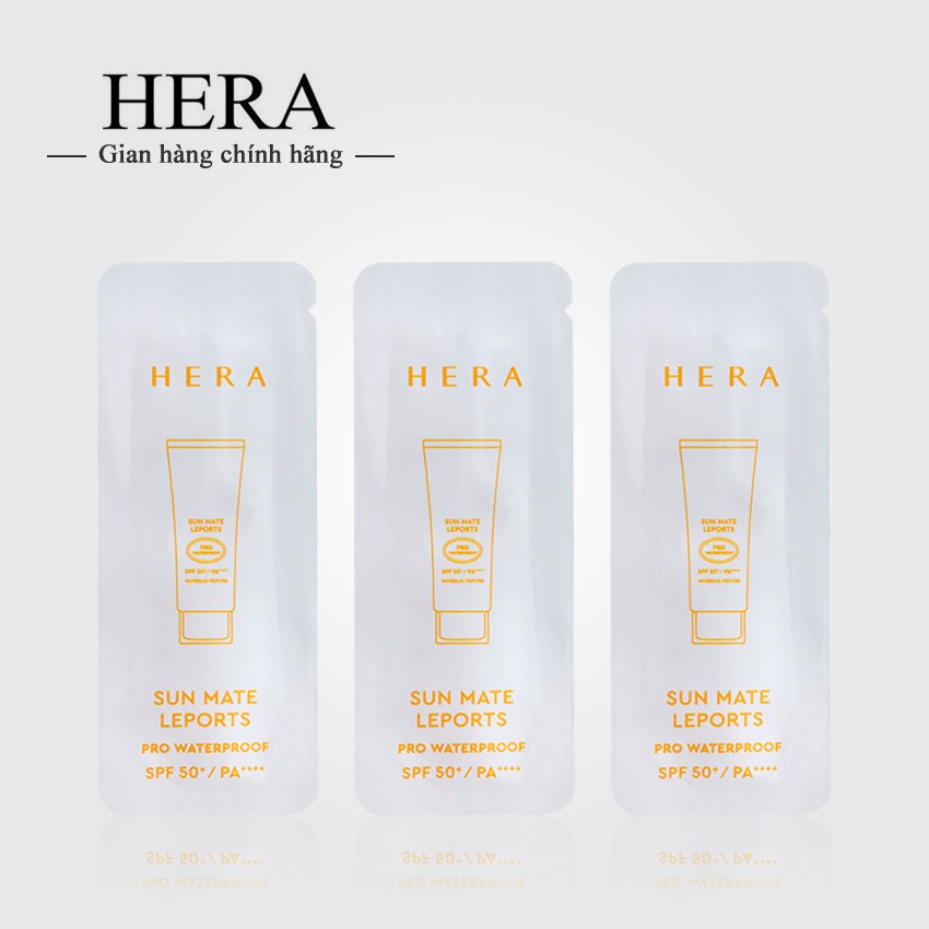 [10 gói] Kem chống nắng Hera Sun Mate Leporst SPF50+/PA++++; Kem chống nắng chống nước Hera