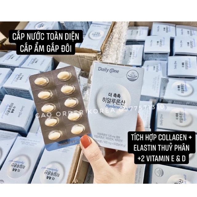 CẤP NƯỚC DAILY ONE Tích hợp collagen + elastin & vitmain E - A hộp 60v
