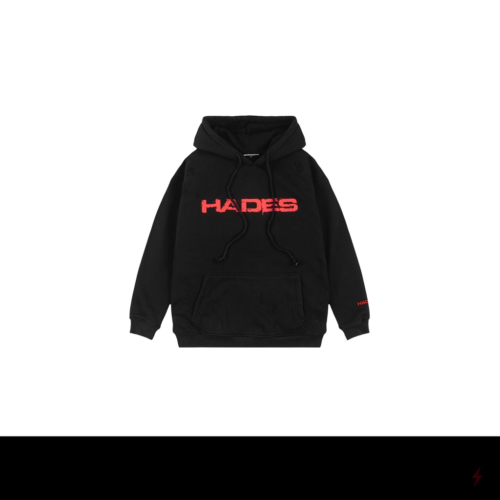 Áo Hoodie Mũ Trùm Vải Nỉ Unisex STAMPED TORN HOODIE HADES Brand Chính Hãng