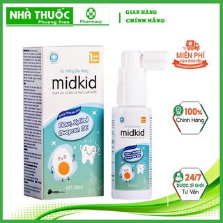 Xịt chống sâu răng Midkid ngừa sâu răng hôi miệng