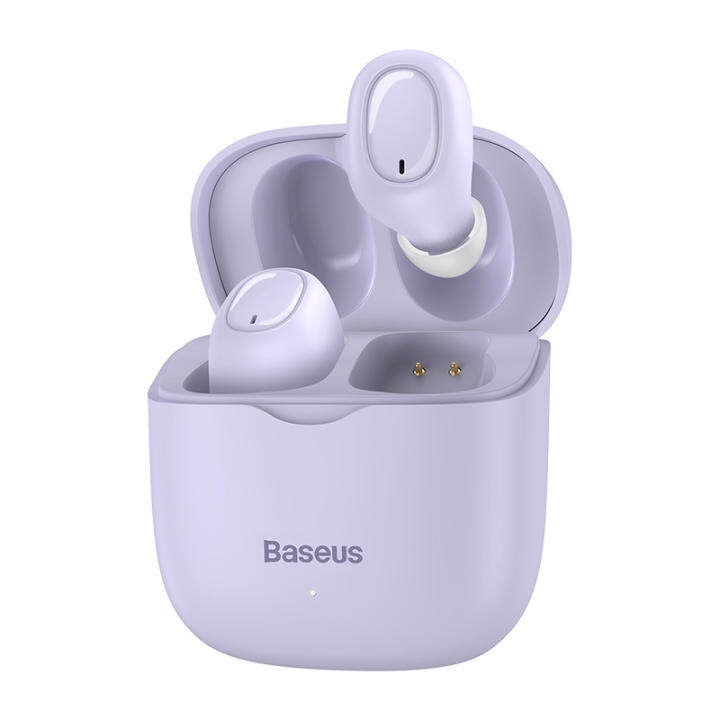 Tai nghe không dây Bluetooth 5.1 Baseus WM12 TWS không thấm nước, chống tiếng ồn có 3 màu sắc trắng đen tím