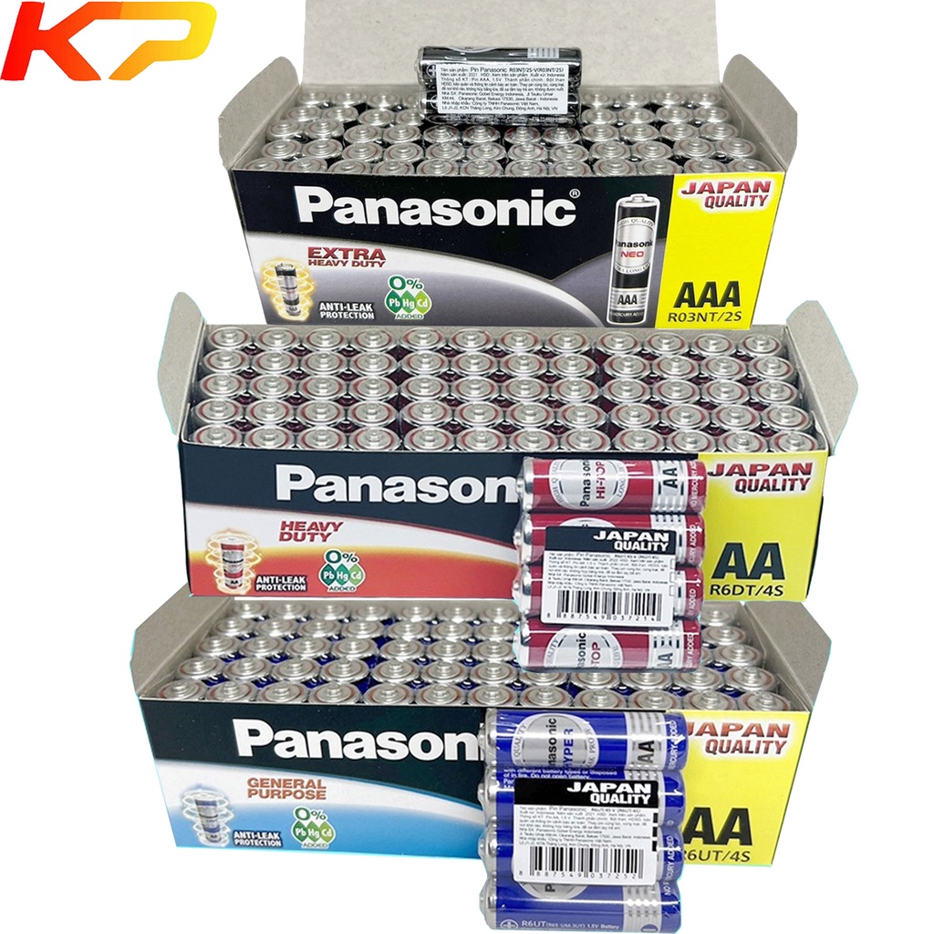 Pin AA/ AAA Panasonic 1.5v, R6DT/4S, R62T/4S, AAA NEO R03NT/2S  Chính hãng