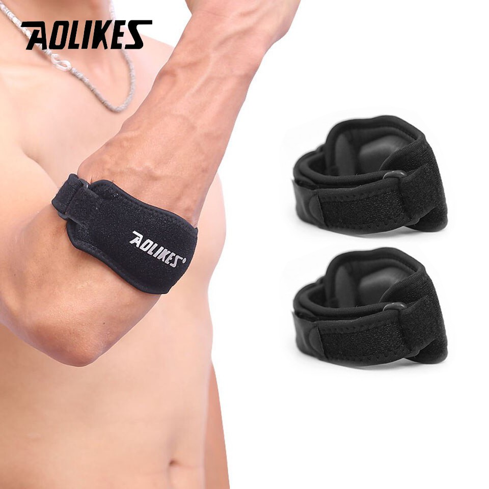 Bộ 2 bó cơ khủy tay hỗ trợ bắp cơ khi chơi Tennis, Cầu lông sport pressure Elbow Aolikes TC-7949