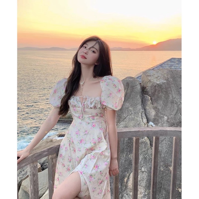 ĐẦM MAXI HOA CỔ U XẺ TÀ (KÈM VIDEO HÌNH THẬT) | BigBuy360 - bigbuy360.vn