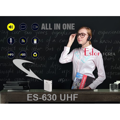 Máy trợ giảng ESFOR ES-630 UHF 1 mic không dây HÀN QUỐC MADE IN KOREA