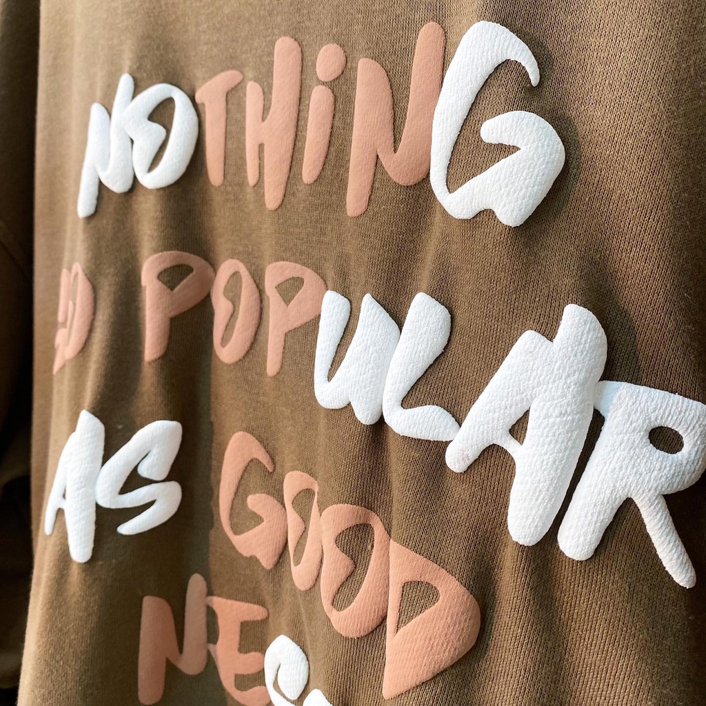 Áo khoác HOODIE MÀU KEM NOTHING form rộng chống nắng trùm đầu unisex nam nữ vải nỉ lót bông