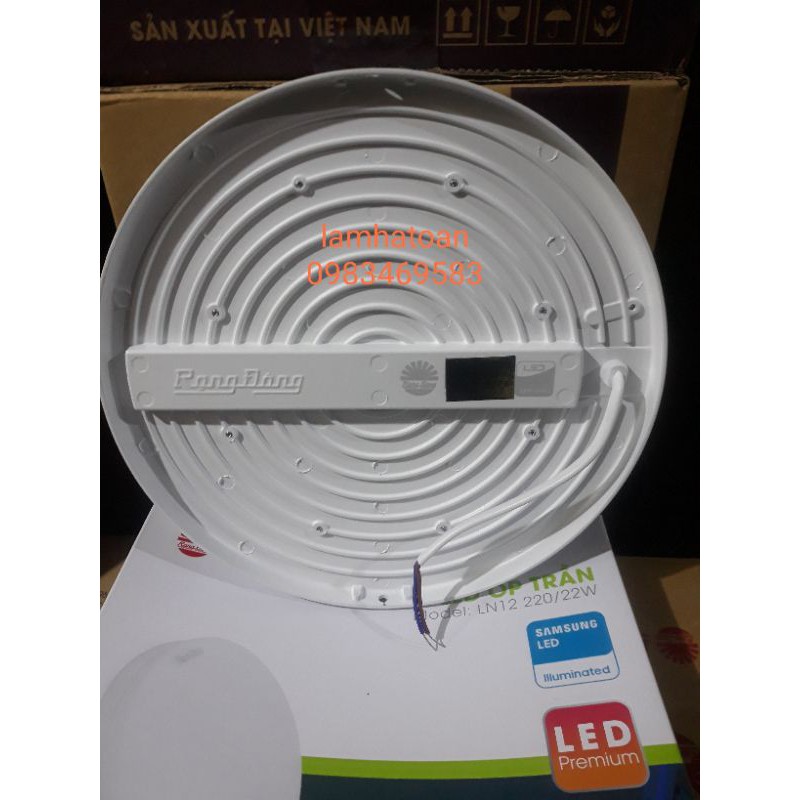 Đèn ốp trần led LN12 220/22W RẠNG ĐÔNG