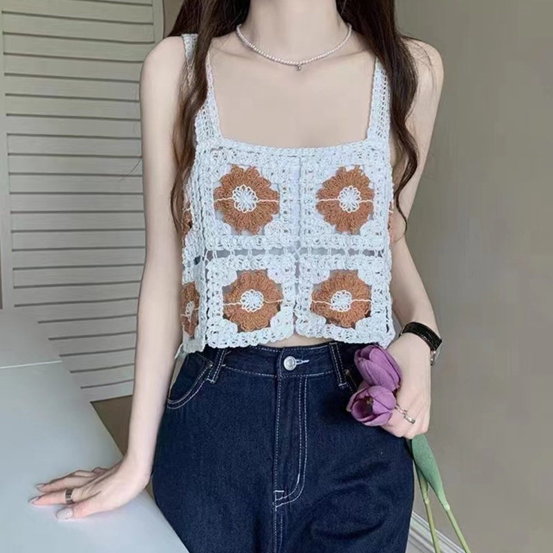 Áo Hai Dây Họa Tiết Hoa Thời Trang Mùa Hè Hàn Quốc Cho Nữ