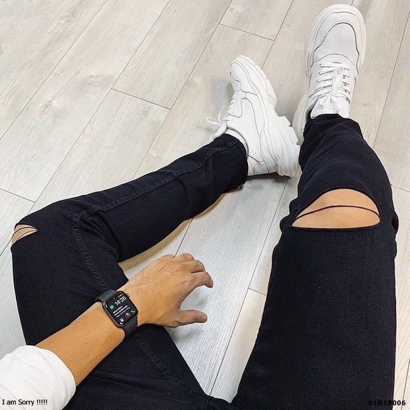 Quần Jean Nam ALLEN STORE Jean Cao Cấp, Vải Cotton Co Giãn Mạnh, Dày Dặn,Phom Body AL61568