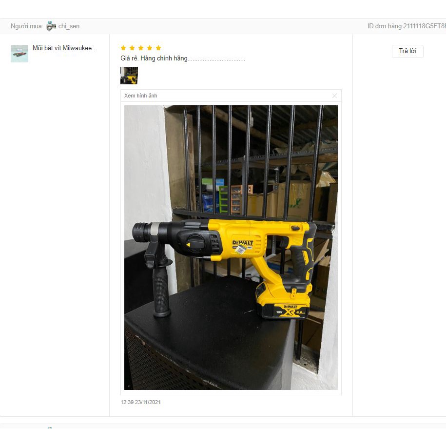 Máy khoan betong đục bê tông pin DEWALT DCH263 Dewalt 263 - Nghề Mộc