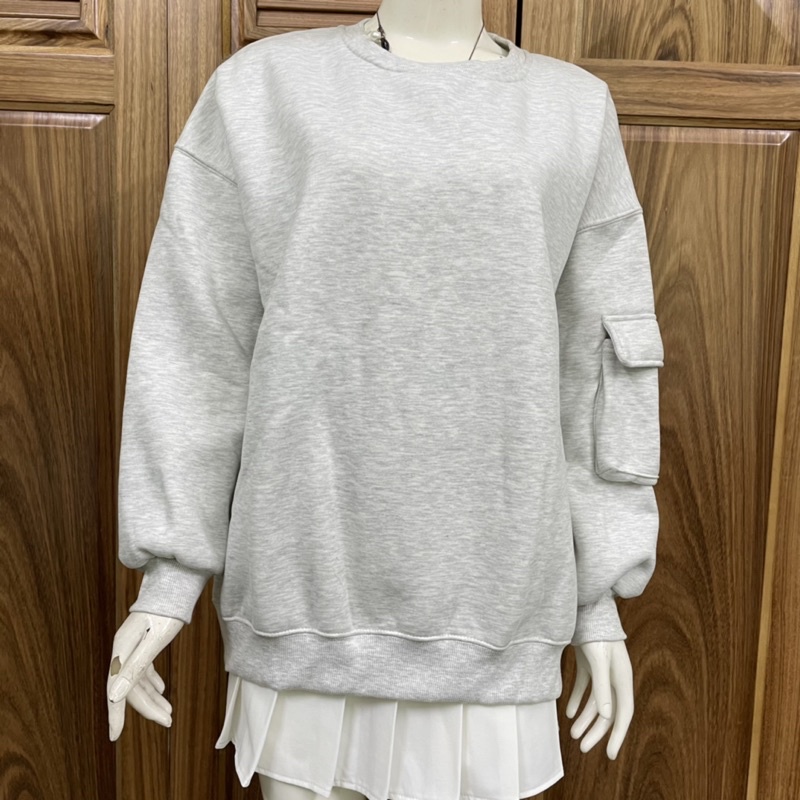 Áo sweater unisex Áo nỉ bông tay phối túi hộp hàng quảng châu siêu đẹp chất nỉ bông dầy