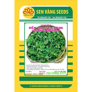 Gói 5Gr Hạt giống Rau Dền Cơm Sen vàng  Chịu nhiệt Dinh dưỡng Cao Dễ trồng