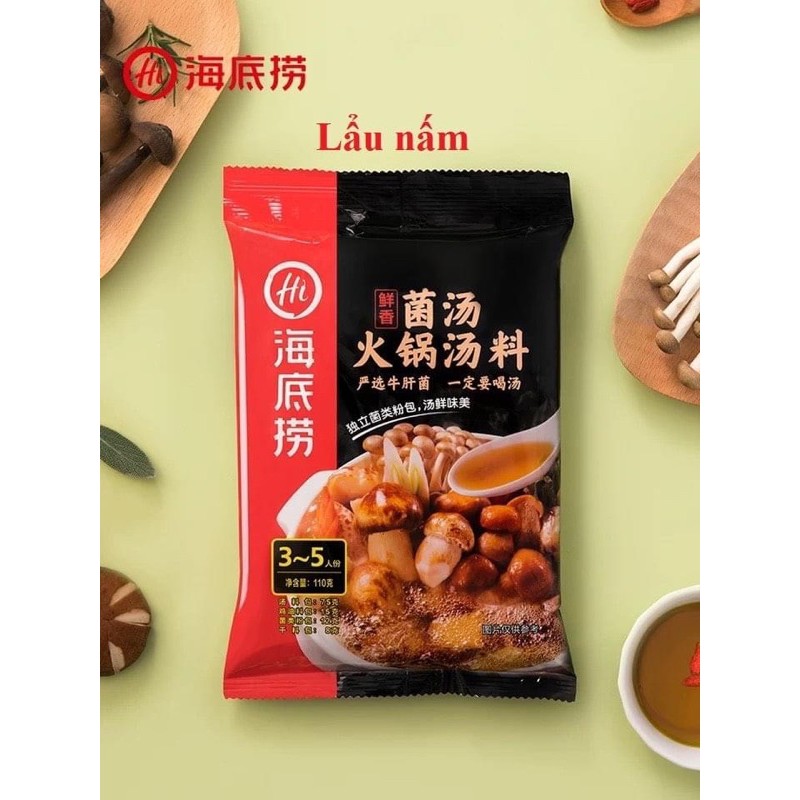 Nước lẩu đóng gói Haidilao - Vị nấm .