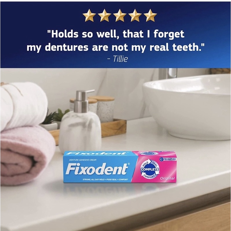 Keo Dán Hàm Răng Giả Hàm Cố Định Fixodent Original 68g