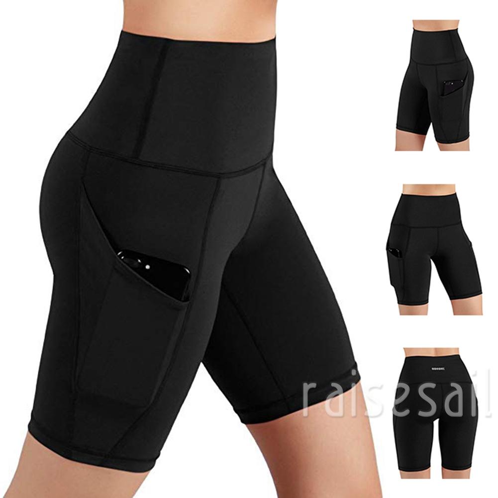 Quần Short Nữ Lưng Cao Co Giãn Quyến Rũ Cho Tập Yoga