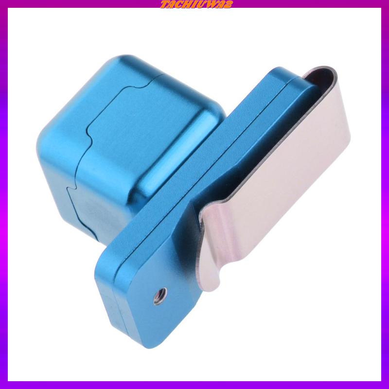 [Tachiuwa2] Hộp Đựng Phấn Bida Bằng Kim Loại Màu Đen Kèm Kẹp