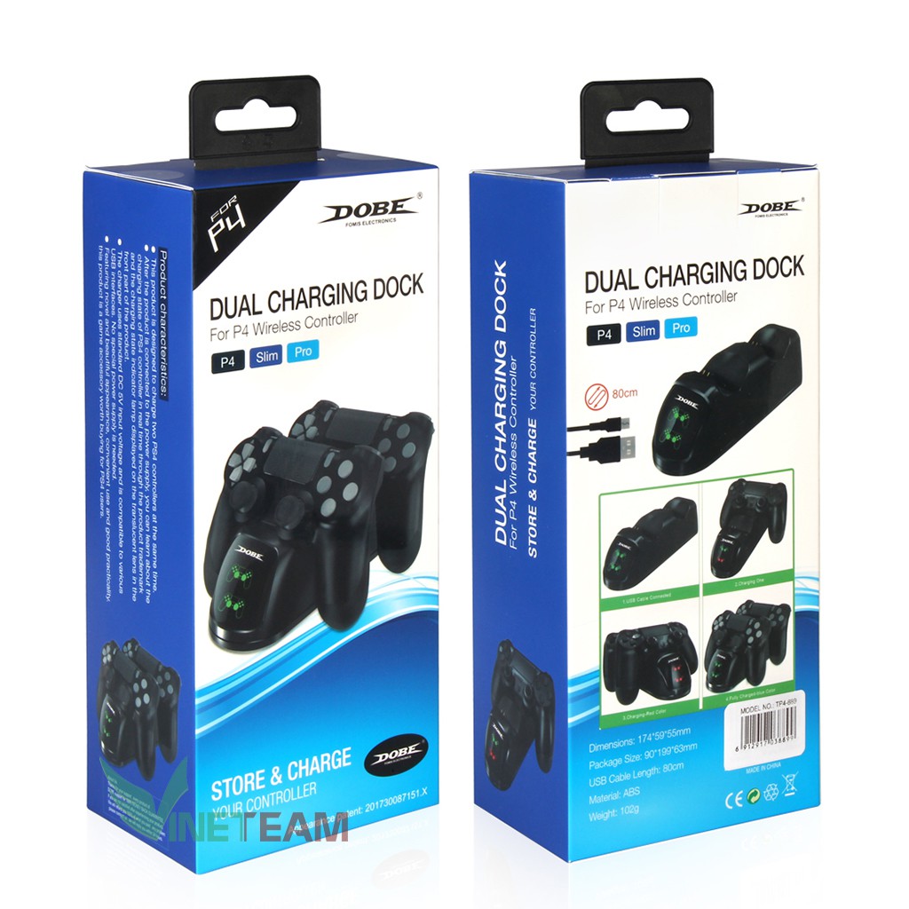 Dock sạc tay cầm DualShock Dobe cho tay cầm điều khiển PS4/Slim/Pro (TP4-889) -dc4072