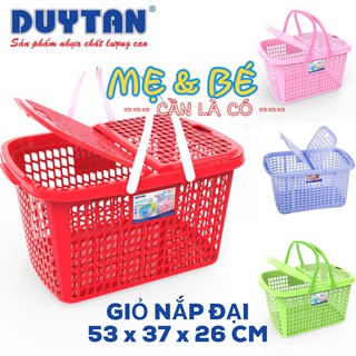 Giỏ Nắp, Giỏ Đựng Đồ Đi Sanh Nhựa Duy Tân Có Nắp