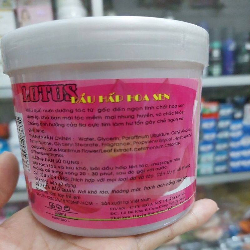 KEM Ủ MƯỢT THƠM TÓC HOA SEN 500ML, HÀNG CHÍNH HÃNG