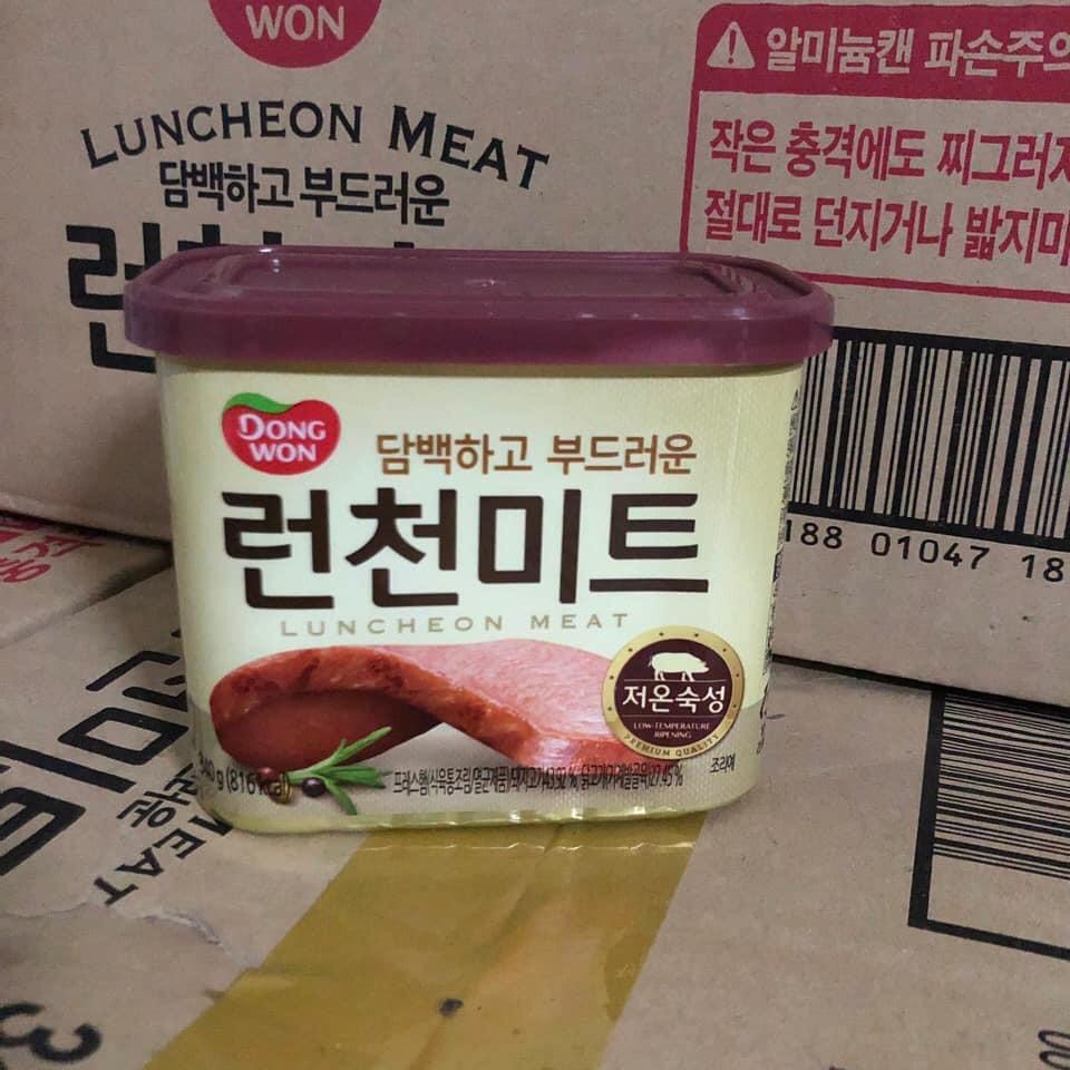 [NẮP ĐỎ] Thịt Hộp Dongwon Hàn Quốc Luncheon Meat 340G - Thịt Hộp Ham / Thịt Heo SPAM Nhập Khẩu Đóng Hộp / Đồ Hộp Ăn Liền