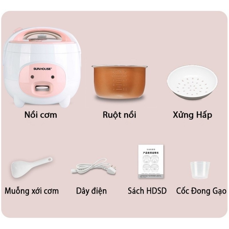 Hàng chĩnh hãng. Nồi cơm điện Sunhouse SHD8606