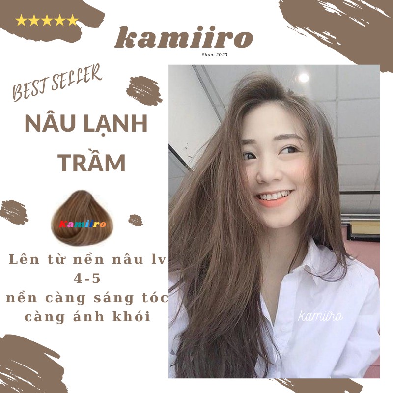 Thuốc nhuộm tóc NÂU LẠNH KHÓI TRẦM CHUẨN SALON KAMIIRO