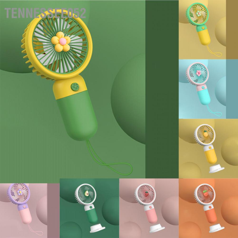 Quạt Sạc Usb Cầm Tay Hình Trái Cây/Hoa Dễ Thương Quạt cầm tay Silicone Mềm Mini USB C