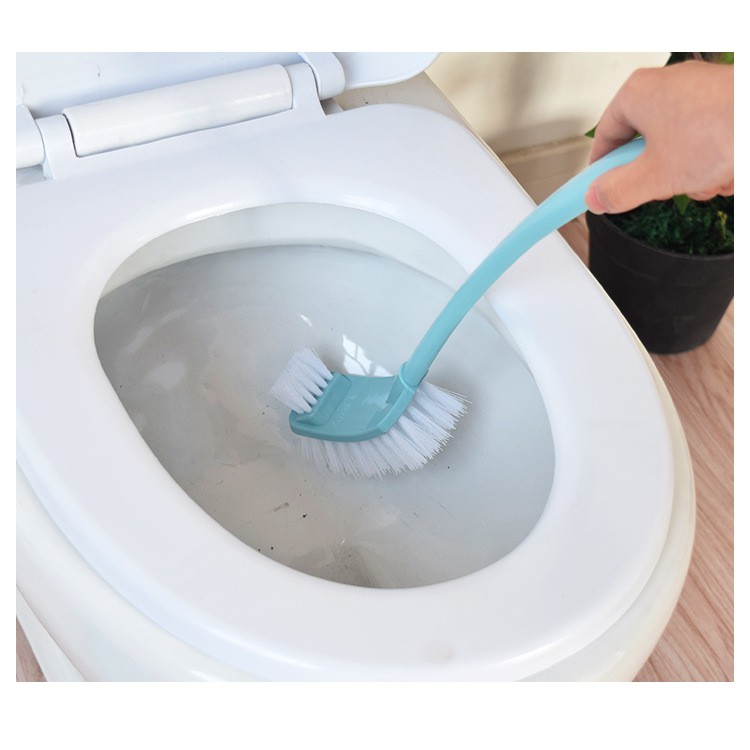 CHỔI CỌ NHÀ VỆ SINH  ♥️FREESHIP♥️ Chổi cọ nhà vệ sinh 2 đầu thông minh - Bàn Chải Nhựa Làm Sạch Hai Mặt Cong Có Tay Cầm